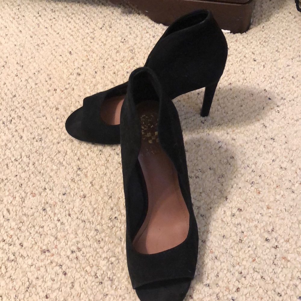 Vince Camuto Black Peep-Toe Heel